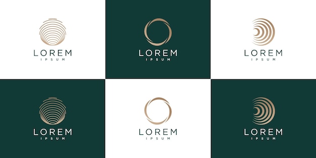 Global logo design with creative unique concept Premium Vector