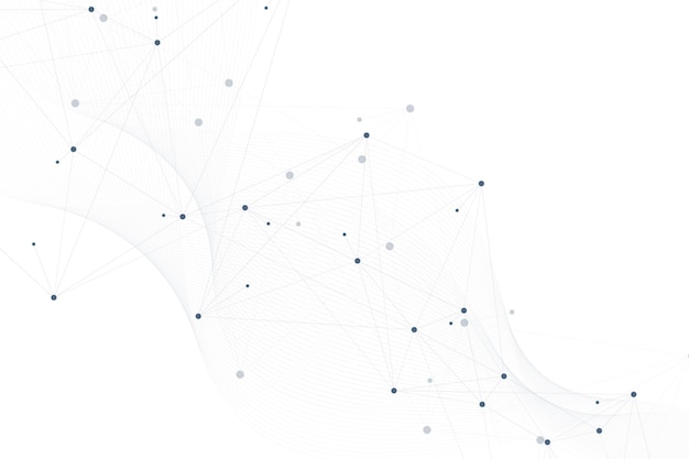 Global network connections with points and lines. Technology vector illustration.