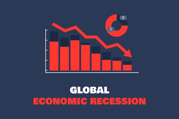 Global Recession Chart Data Background