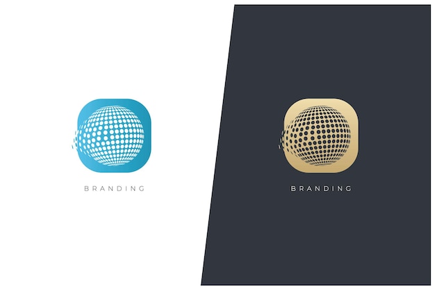 Global Trend Marketing Trading Networking Vector Logo Concept