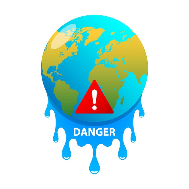 Global warming concept danger hot melting