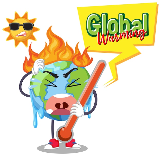 Global warming vector concept