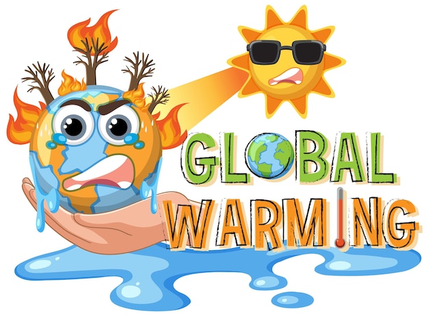 Global warming vector concept