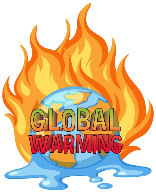 Global warming vector concept