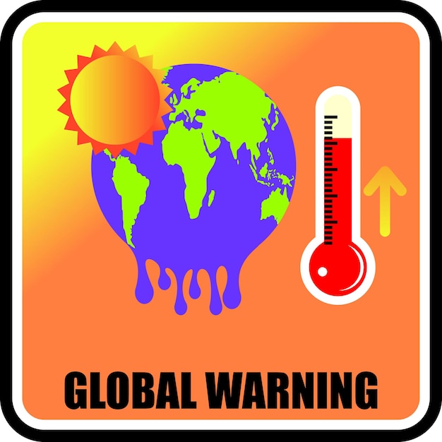 Global Warning, icon and sign vector