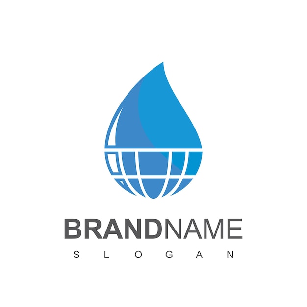 Global Water Logo Design Template