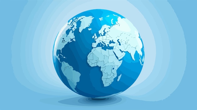 Global World Map Globe Blue Background Concept Stock Photo