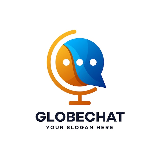 Globe Chat Gradient Logo