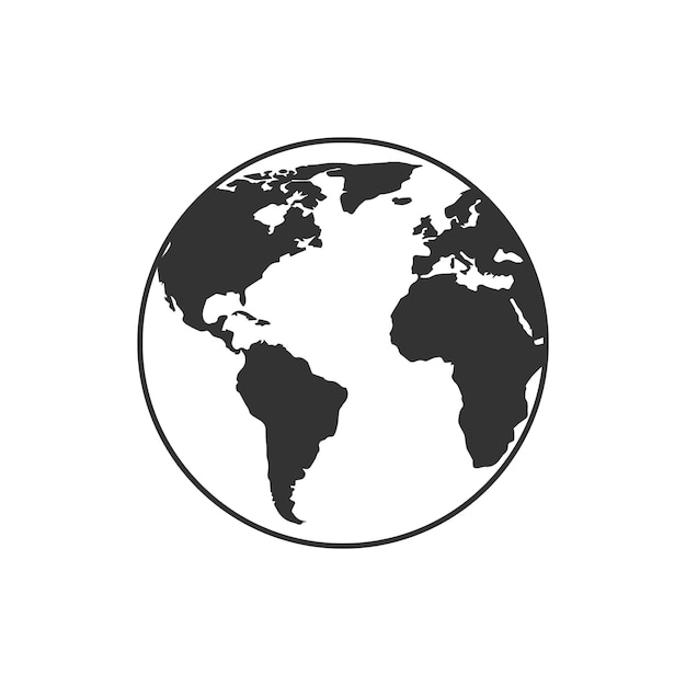 Globe Earth line icon, sign on white background for your design