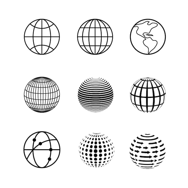 Globe icon template