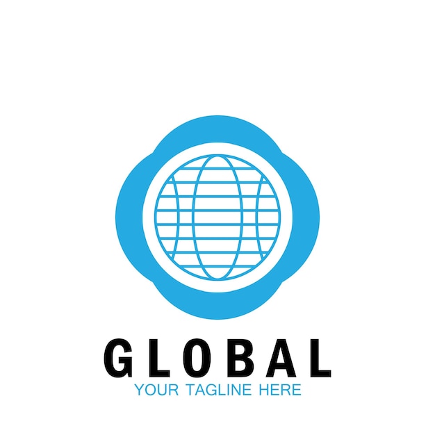 Globe logo and vector template