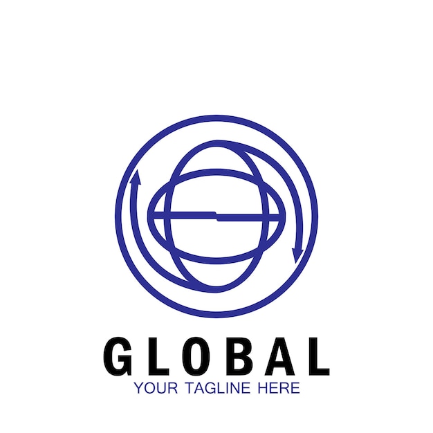 Globe logo and vector template