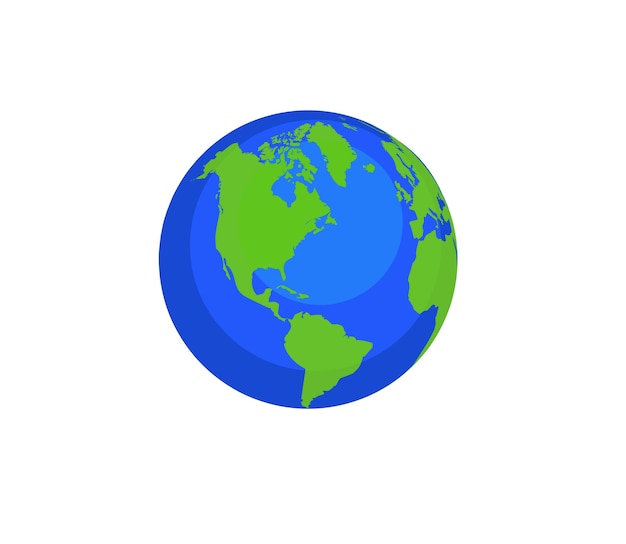 Globe Showing Americas vector isolated icon. Emoji illustration. Earth vector emoticon