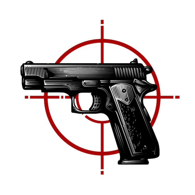 glock gun 17 vector illustration a