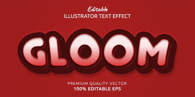 Gloom Editable  Text Style Effect