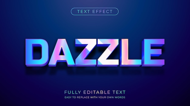 Glossy 3d text effect Editable font style