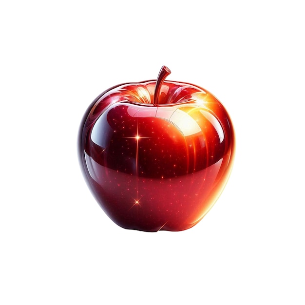 Vector glossy apple with a brilliant shine vector