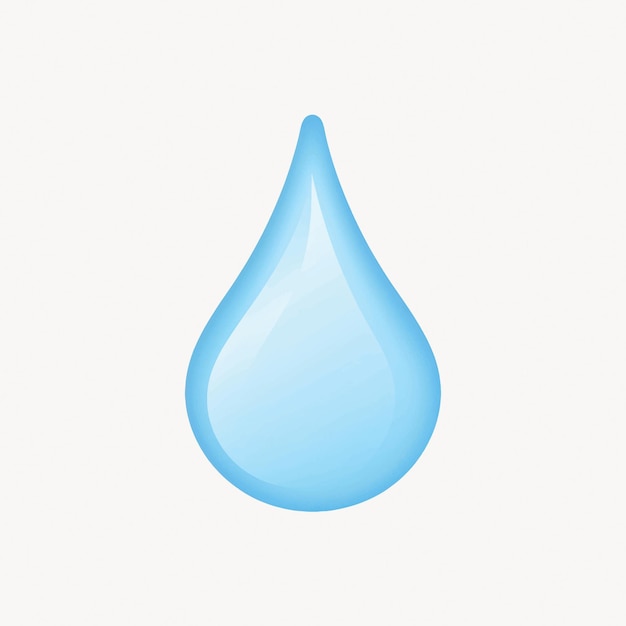 Glossy blue water droplet icon