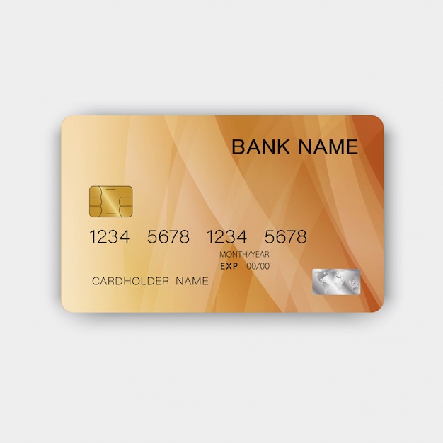 Glossy plastic luxurious credit card 