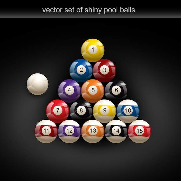 Vector glossy pool ball