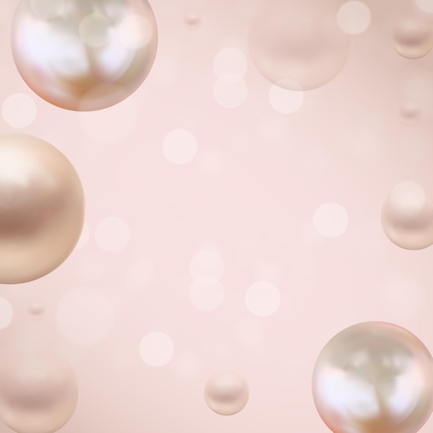 Glossy realistic pearls.