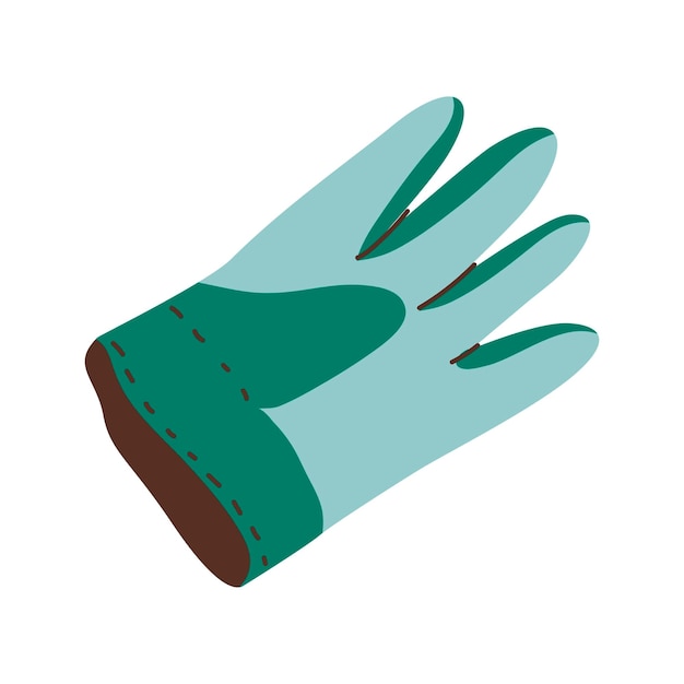 Glove for gardening Work gloves Gardening tools Farmers craft Home gardening growing natural and ecological products Flat style in vector illustration Isolated element