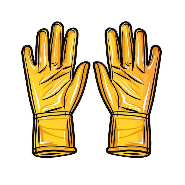 Gloves Cartoon isolated on transparent background HD PNG