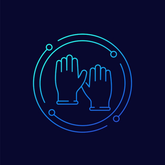 Gloves icon line vector design