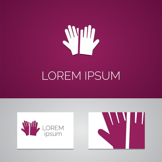 Gloves logo template icon