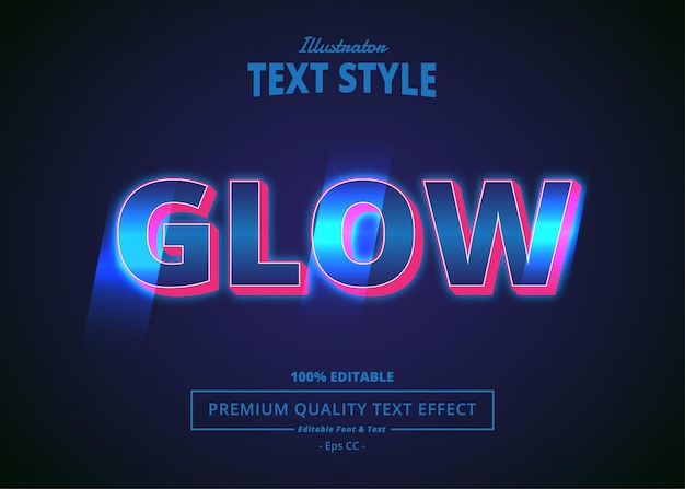 Glow editable Text Effect