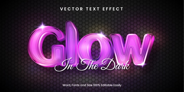 Glow editable text effect