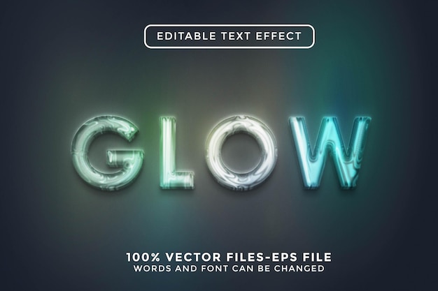 Glow Editable Text Effect