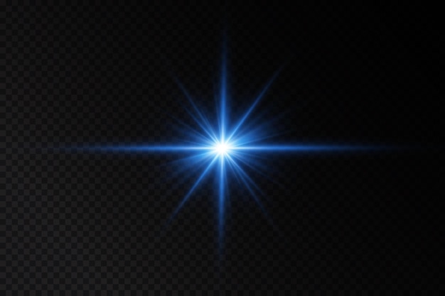 Glow effect. Blue glowing particles, stars. Vector illustration.