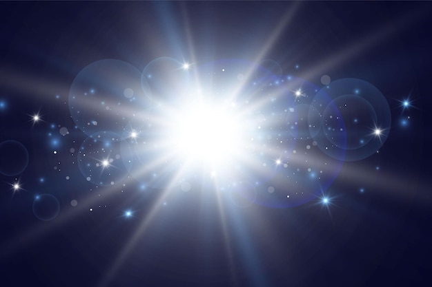 Glow effect. Star or Bright sun illustration.