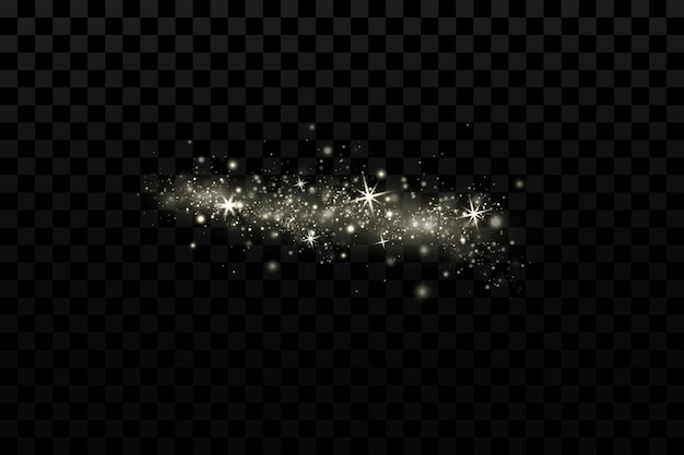 glow effect vector illustration christmas dust flash snow is falling snowflakes