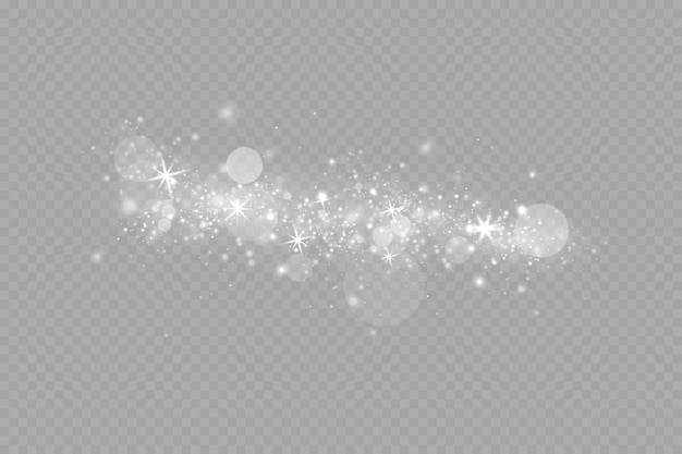 glow effect vector illustration christmas dust flash snow is falling snowflakes