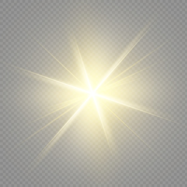 Glow light effect. Star burst with sparkles.Sun.