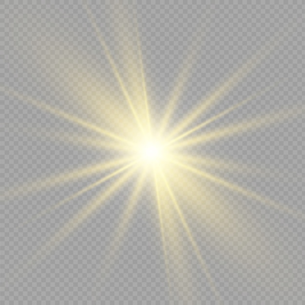 Glow light effect. Star burst with sparkles.Sun.