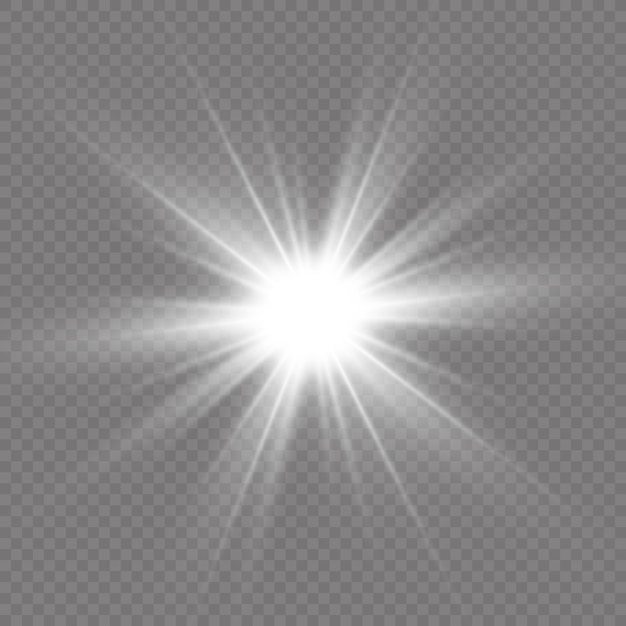 Glow light effect. Star burst with sparkles.Sun.