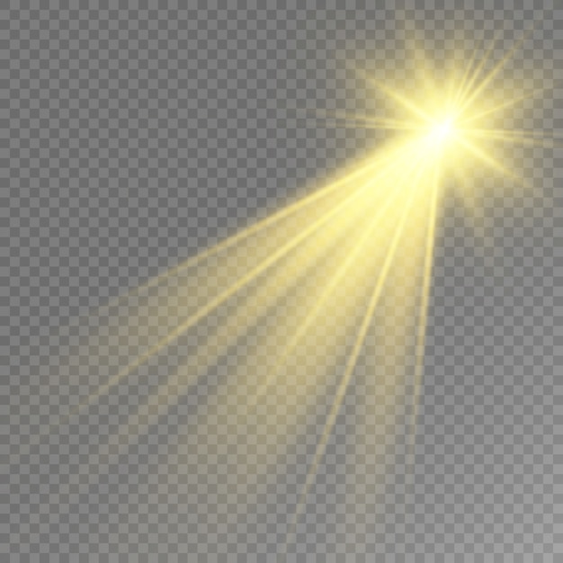 Glow light effect. Star burst with sparkles or sunlight