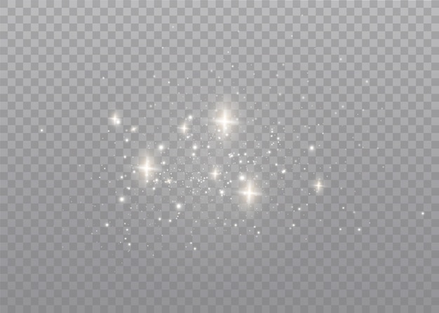 Glow light effect. Star burst with sparkles.