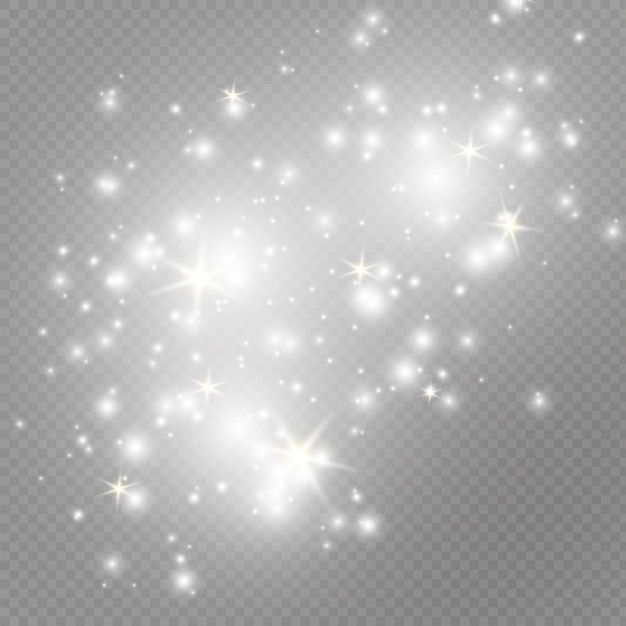 Glow light effect. The star exploded in sparkles.    illustration