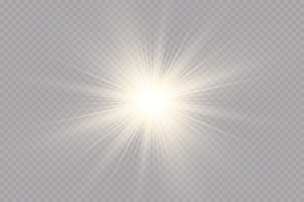 Glow light effect on a transparent background