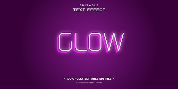 Vector glow text effect