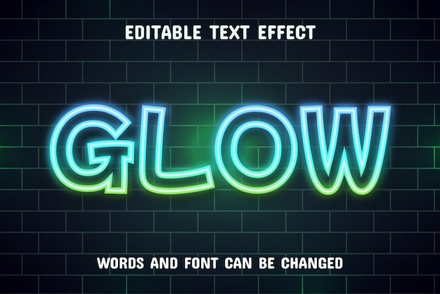 Glow text neon text effect