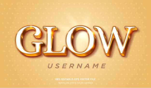 Glow Username text effect editable font