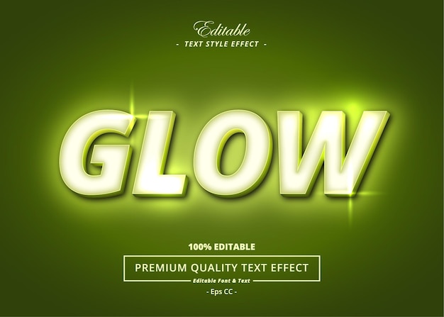 GLOW VECTOR TEXT STYLE EFFECT