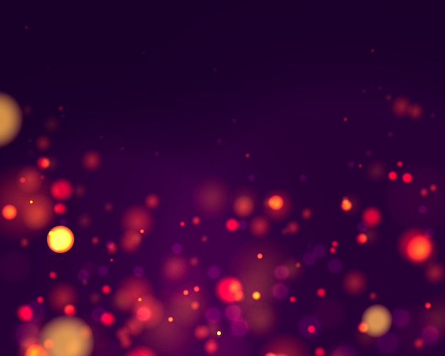 Glowing bokeh lights effect isolated on transparent background.