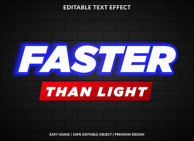 glowing bold text effect template