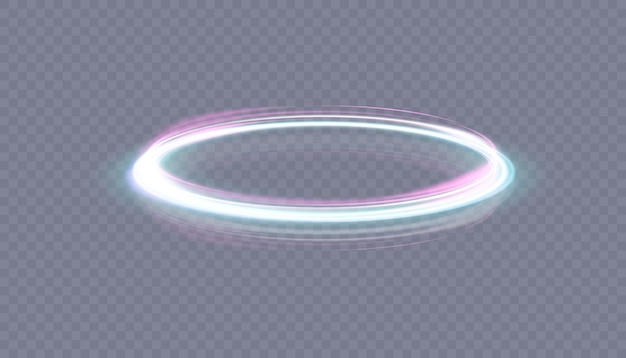 Glowing circle on a transparent background. glowing circle.